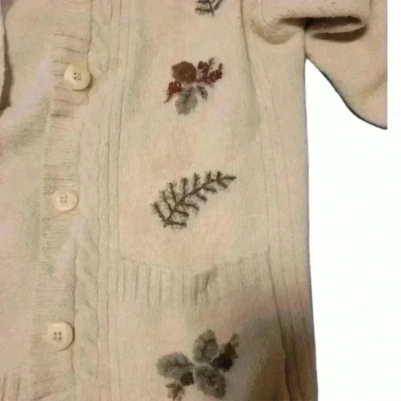 Elegant Beige Embroidered Cardigan - Picture 4 of 9